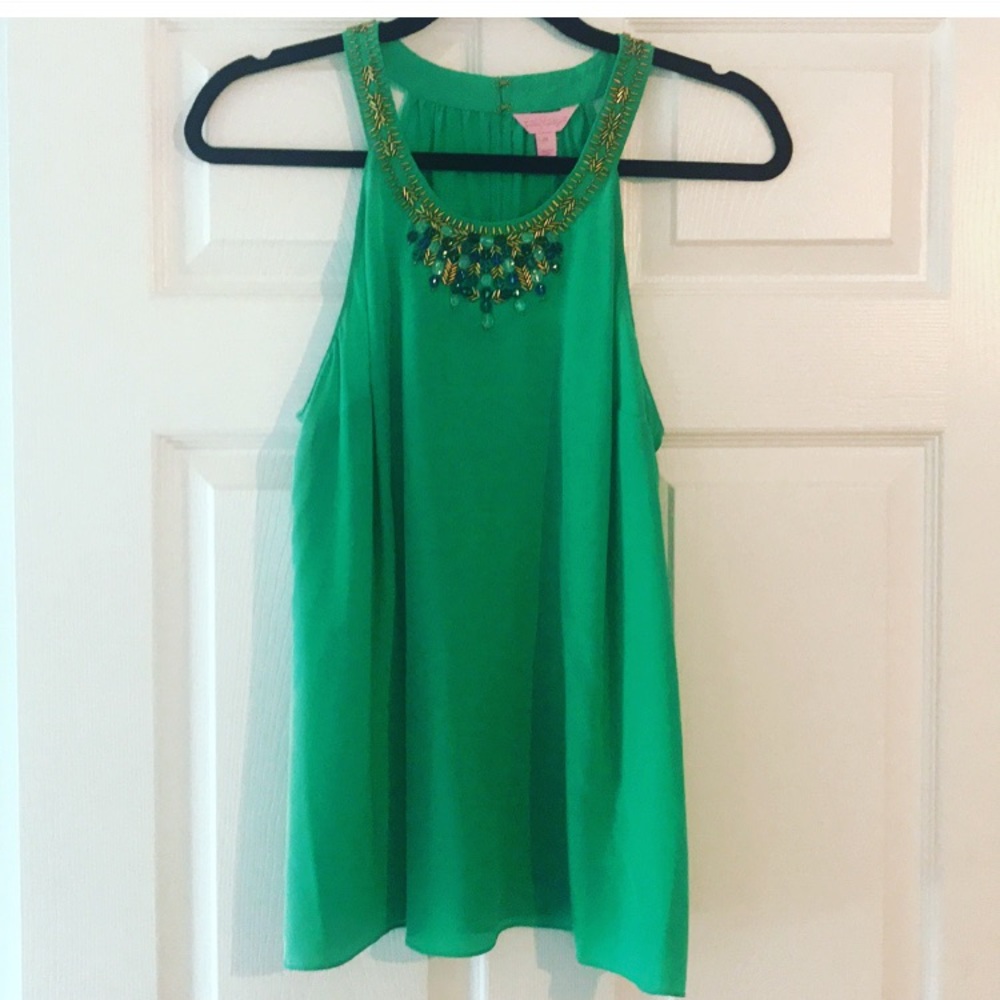 Lilly Pulitzer Jade Green Corsica Top